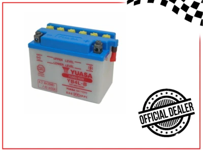 BATTERIA YUASA YB4L-B 12V/4AH PER APRILIA SCARABEO 50 2T 1992 > CON ACID