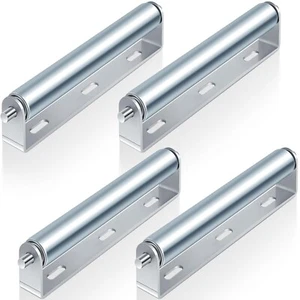 Set 4 Rulli Trasportatori Diametro 1,5'' con Supporti a Rullo 10'' Acciaio Zincato - Foto 1 di 6