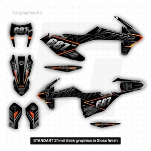 Grafik passend KTM EXC EXC-F XC-W 125 250 350 450 500 2017 2018 2019 Dekor - Picture 1 of 5