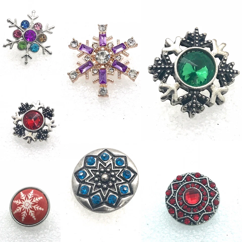 Navidad Invierno Vacaciones Halloween Broches de presión 18-20 mm Broche de botón Noosa Foto 1 de 4