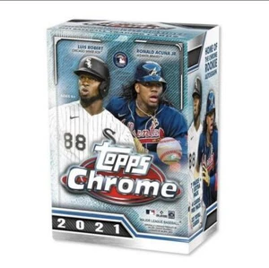 2021 Topps Chrome Baseball Factory Sealed Blaster Box 32 Cards - Picture 1 of 1