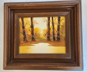 Vintage Albert LeGrand French Artist Oil On Canvas "In The Woods" Painting - Picture 1 of 9