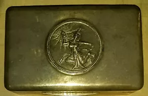 Sterling Box MADE IN SIAM Hindu Goddess Parvati Wood Lined 5 1/2" Antique - Picture 1 of 12