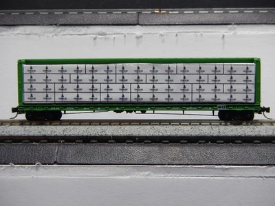 Solid Wood Wrapped Lumber Load for N Scale 60 Foot Centerbeam Flat Car - Image 1 of 4