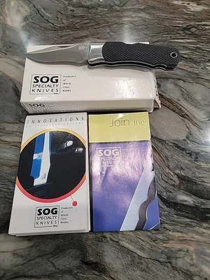  Original SOG Stingray S6 Lockback Pocket Knife Seki Japan W /Box - Image 1 of 4