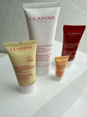 Clarins Exfoliating Body Scrub, Foaming Cleanser & Redefining Body Care NEW! - Image 1 of 4