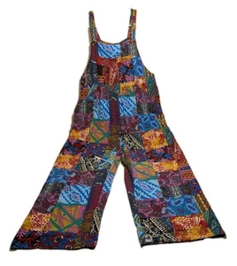 Colorido Patchwork 2XL Hippie Boho Algodón Nuevo en Paquete Mono Mameluco - Imagen 1 de 7