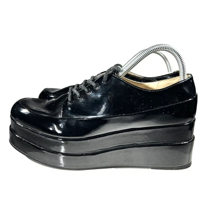 Zapatos de plataforma Jessica Simpson para mujer talla 9,5 M negros imitación cuero Espira Goth Foto 1 de 4