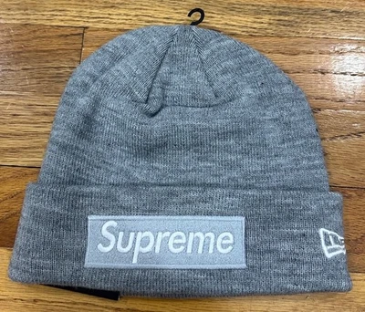 NUEVO EN BOLSA Gorro Supreme Box Logo Gris Jaspeado FW24 Foto 1 de 4