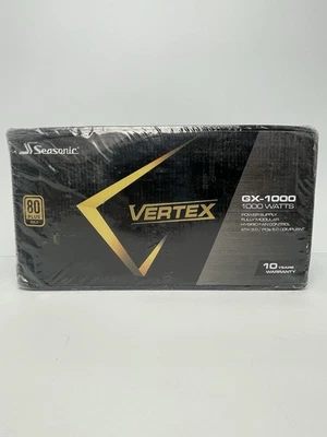 Seasonic Electronics Vertex GX-1000 1000W 80 Plus Gold ATX Modular NEW SEALED - Image 1 of 4