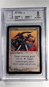 1993 MTG Magic The Gathering LEA Alpha Vintage Holy Armor BGS 8 Near Mint - Picture 1 of 3