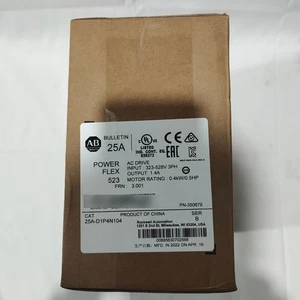 New 25A-D1P4N104 Allen Bradley 25A-D1P4N104 /B PowerFlex 523 AC Drive 0.4kW - Picture 1 of 4