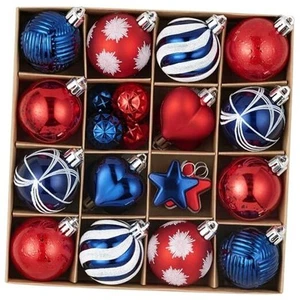 28Pcs Patriotic Heart Shaped Ornaments Gift Pack, Memorial Day Red White Blue - Picture 1 of 7