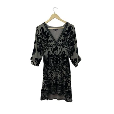 Mini Vestido Hale Bob Mediano Terciopelo Seda Con Cuentas Cintura Imperio Forrado Para Mujer LEER Foto 1 de 4