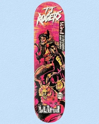 SUPER RARO TJ Rogers Warrior Series Nuevo de Lote Antiguo 8.0 Cubierta de Monopatín Ciego Foto 1 de 3