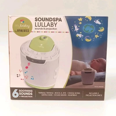 Máquina de proyección de canción de cuna Homedics MyBaby SoundSpa con 3 discos MYB-S300 PROBADA  Foto 1 de 4