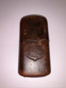 Antiguo estuche de cigarros victoriano Butler Bros cuero real ¿se adapta a 3? Puros / Raro - Imagen 1 de 13