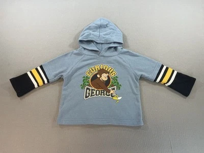 Vintage Y2k Official Curious George Hooded Shirt Baby Boys Size 18M - Image 1 of 4