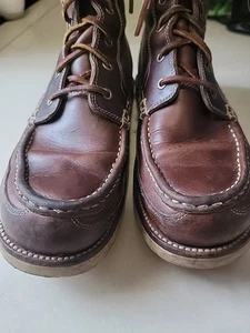 US10 J.CREW WALLACE BARNES Moc BOOTS Horween CXL Leder GOODYEAR WELT Red Wing - Bild 1 von 15