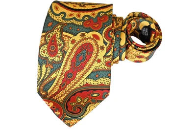 CORBATA HOMBRE BULLOCK & JONES AMARILLO/ANCHO CACHEMIR: 3,5/8" LARGO: 597" Foto 1 de 3