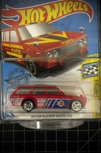 Hot Wheels Mystery Datsun 510 Wagon Custom W/ Real Riders + Metal Base - Picture 1 of 4