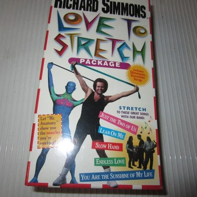 Richard Simmons Love To Stretch VHS 1998 w/ Simmons Stretchin' Strap NEW Sealed - Image 1 of 3