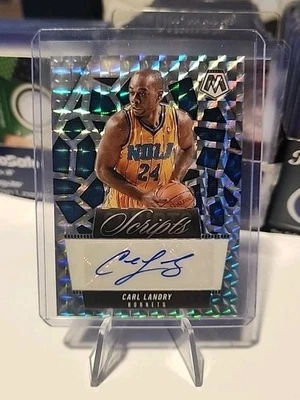 2024-25 Panini Mosaic Basketball Scripts Auto Carl Landry Hornets MS-CLN MT Foto 1 de 2
