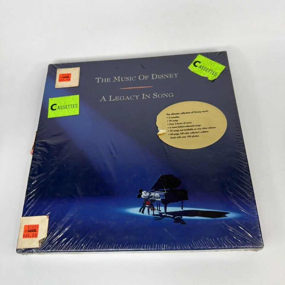 The Music Of Disney - A Legacy In Song - 3 Cassette Box Set With Book Brand New - Image 1 of 4