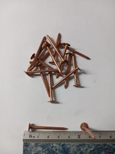 Clavos de influencia de cobre 38 mm x 2,65 mm para techos, asesino de tocones de árbol 100 clavos - Imagen 1 de 2