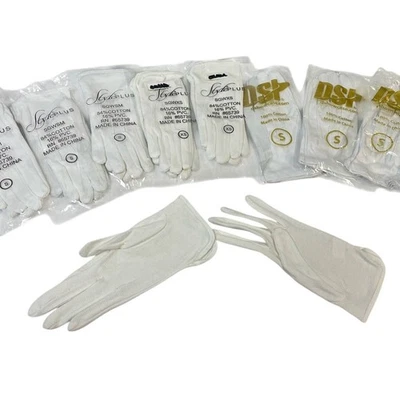 New In Package Lot of 9 DSI Style Plus Small White Cotton Marching Band Gloves - Image 1 of 4