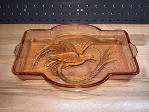 Vintage Indiana Glass Tiara-Empress-Bird Of Paradise Vanity Tray - Picture 1 of 6