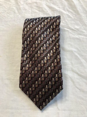 Insignia Martin Wong Silk Tie Mens Geometric Pattern Hand Made Classic Dress Nec - Image 1 of 4