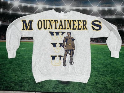 Vintage Lee WVU West Virginia Mountaineers Sweatshirt Sz XL Preowned - Image 1 of 4