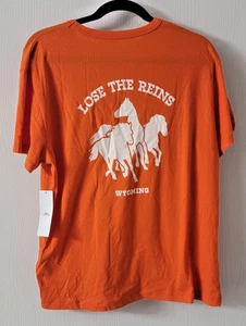 VINTAGE Urban Outfitters BDG T-Shirt XL S/S Wyoming Medium Orange Lose The Reins - Bild 1 von 8