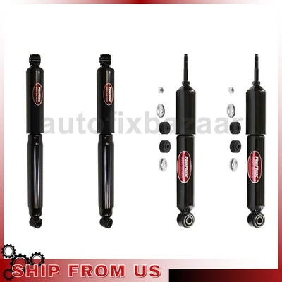 4 amortecedores dianteiros traseiros compatíveis com Chevrolet Silverado 3500 6.0L 8.1L 6.6L 5.7L - Imagem 1 de 4