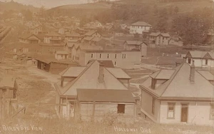 ZC1/ Holloway Ohio RPPC Postcard c1910 Birdseye View Homes Store 100 - Picture 1 of 4