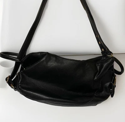 Simply Noelle Black Medium Sized Shoulder Bag Double Zip with Strap - Image 1 of 4