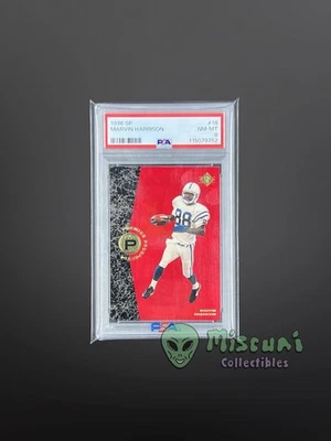 1996 Upper Deck Premier Prospects SP Marvin Harrison #18 Colts PSA 8 - Image 1 of 2