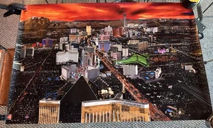 Poster Las Vegas Nevada Skyline di Dave Phillips Skylab foto aerea 36” x 24” - Foto 1 di 6