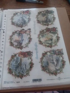 PAPEL DE ARROZ PARA SCRAPBOOKING/DIARIOS NUEVO 30X21 CM (RP613) NAVIDAD NOSTÁLGICA  - Imagen 1 de 1