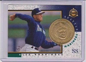 1998 PINNACLE MINT ALEX RODRIGUEZ BRASS COIN & DIE-CUT CARD #19 ~ MULTIPLES - Picture 1 of 1