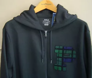 NEU MIT ETIKETT $ 148 POLO RALPH LAUREN L SCHWARZ UHR TARTAN FLEECE KAPUZENPULLOVER SWEATSHIRT KAPUZENPULLOVER - Bild 1 von 6