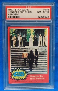 1977 TOPPS STAR WARS # 116 Honored for Their Heroism! PSA 8 NM-MT # 12236833 - Picture 1 of 2