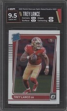 TREY LANCE 2021 Donruss Optic Football Rookie Card RC #203 Graded HGA 9.5 MINT