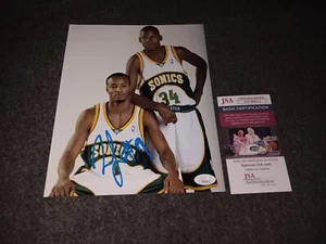 Rashard Lewis Signed 8x10 Jsa Seattle Supersonics - Picture 1 of 1