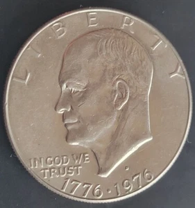 1776-1976 D ERROR $1 Eisenhower type 1 DDO/DDR Errors Great Shape Circulated - Bild 1 von 5