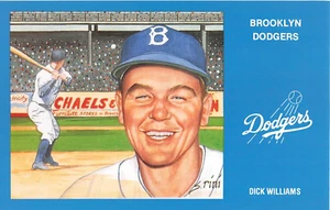 1991 Dick Williams Brooklyn Dodgers cartolina baseball - Foto 1 di 2