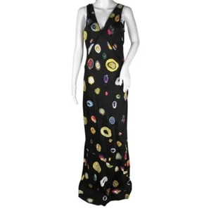 Diane Von Furstenberg Women's Enid Silk Jacquard Embellished Dress Maxi Size 6 - Picture 1 of 7