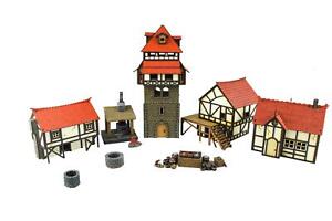 Medieval Town Market Square Set (Painted / Unpainted)