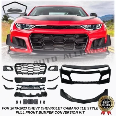Kit de conversión de parachoques delantero completo estilo 1LE 2019-2023 para Chevy Chevrolet Camaro Foto 1 de 4